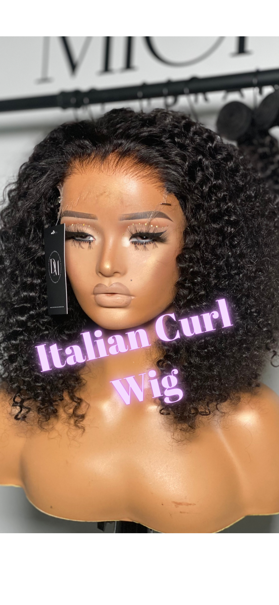 Un-customized 5x5 Closure ITALIAN CURL wig